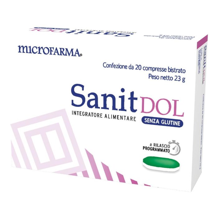 Sanit Dol 20 Compresse Antidolorifico Integratore per Dolori Muscolari e Articolari