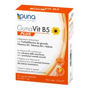 Gunavit B5 Plus Capsule Integratore Vitamina B5 30 Capsule per Energia e Benessere