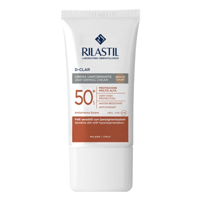 Rilastil D Clar Crema Uniformante Solare Colorata SPF 50+ Viso Medium Color 40ml