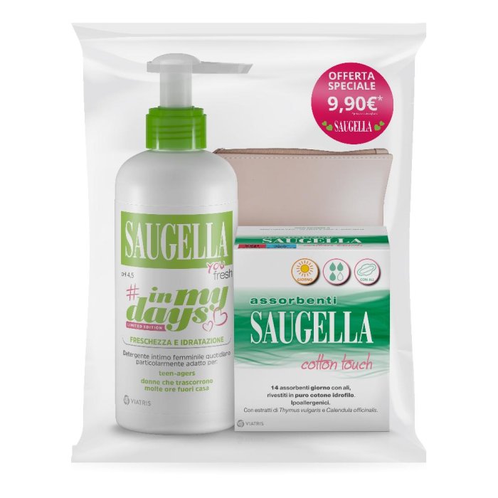 Saugella Intima Detergente You Fresh 200 ml e Assorbenti Giorno