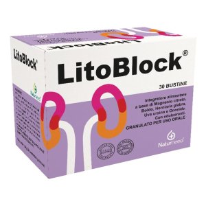 LitoBlock integratore alimentare 30 bustine - Magnesio Citrato, Boldo, Erniaria, Uva Ursina e Ononide per il drenaggio dei liquidi