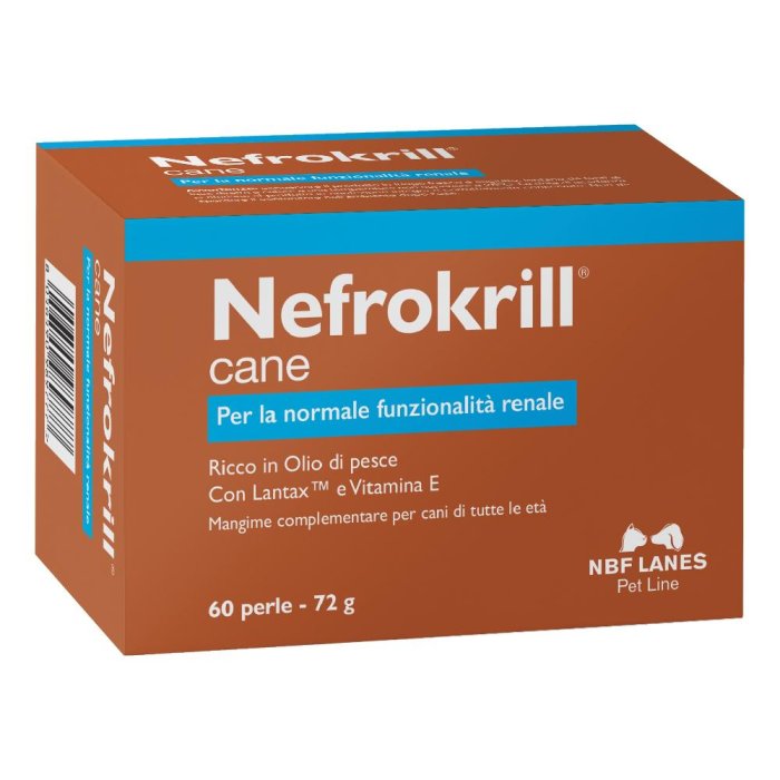 Nefrokrill Cane 60 Perle Integratore per la Funzionalità Renale del Cane con Olio di Krill