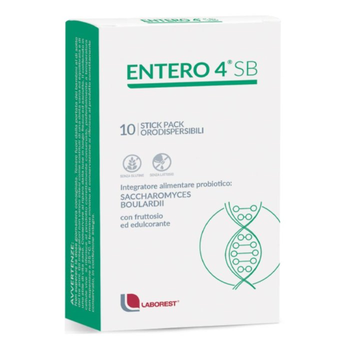 Entero 4 SB 10 Stick Integratore Probiotico in Stick Orale per Equilibrio della Flora Intestinale e Benessere Gastrointestinale