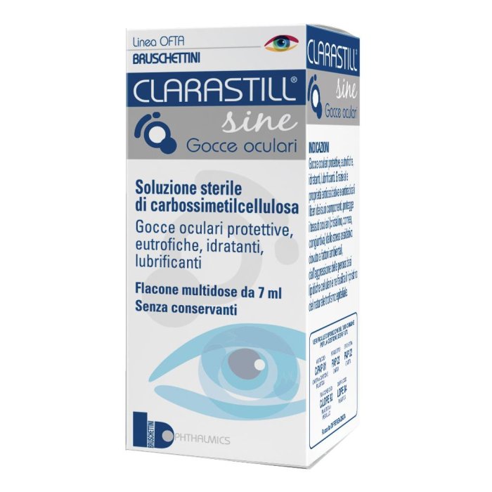 Clarastill Sine Gocce Oculari Lubrificanti 7 Millilitri per Occhi Secchi e Arrossati Senza Conservanti