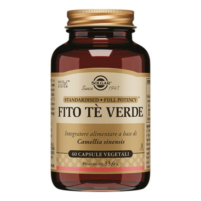 Solgar Fito Tè Verde 60 Capsule Integratore Antiossidante a Base di Estratto Secco di Tè Verde