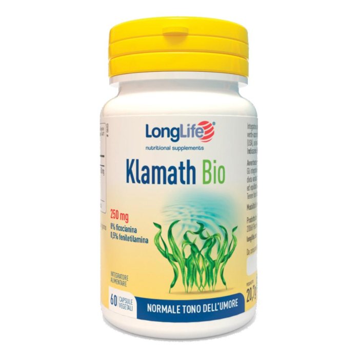 Longlife Klamath Bio 60 Capsule Integratore Alimentare di Alga Klamath Biologica