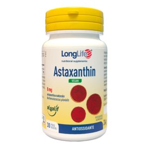 LongLife Astaxanthin Integratore Antiossidante Naturale 30 Perle Softgel