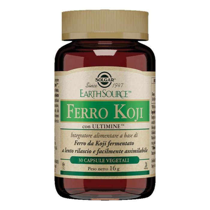 Solgar Ferro Koji Integratore Energia Difese e Sangue, 30 Capsule Vegetali