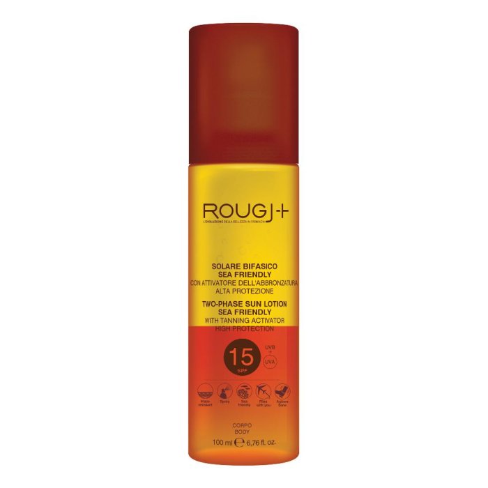Rougj Solare - Spray Bifasico SPF15 Acceleratore di Abbronzatura 100 ml