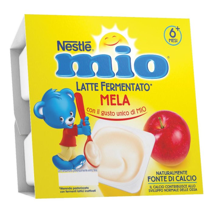 Mio Merenda Latte Fermentato Mela 4 pezzi - merenda latte fermentato per bambini