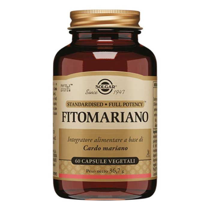 Solgar Fitomariano 60 Capsule – Integratore a Base di Cardo Mariano per la Funzione Epatica