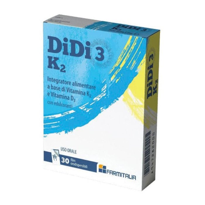 Didi3 K2 Integratore a base di Vitamina K3 e D3 30 Film Orodispersibili