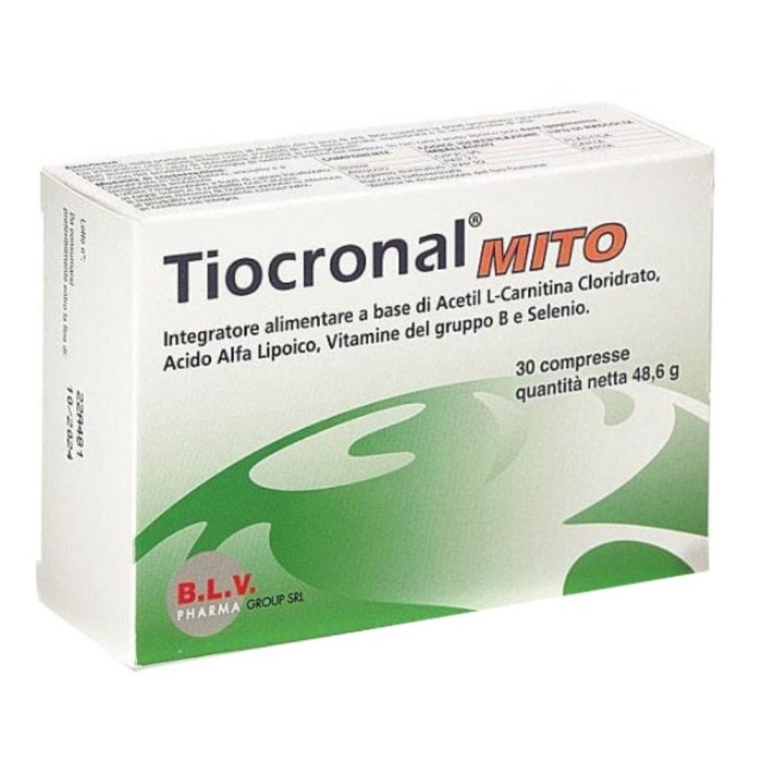 Tiocronal MITO integratore 30 compresse: acetil L-carnitina, vitamine B e selenio