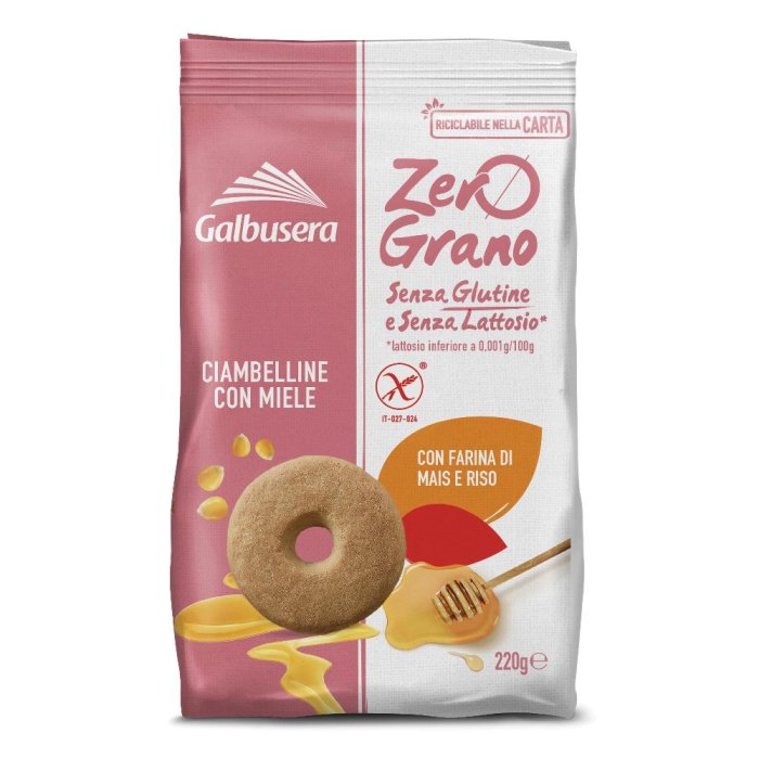 Galbusera Zerograno Frollini Ciambelline Miele 220 G