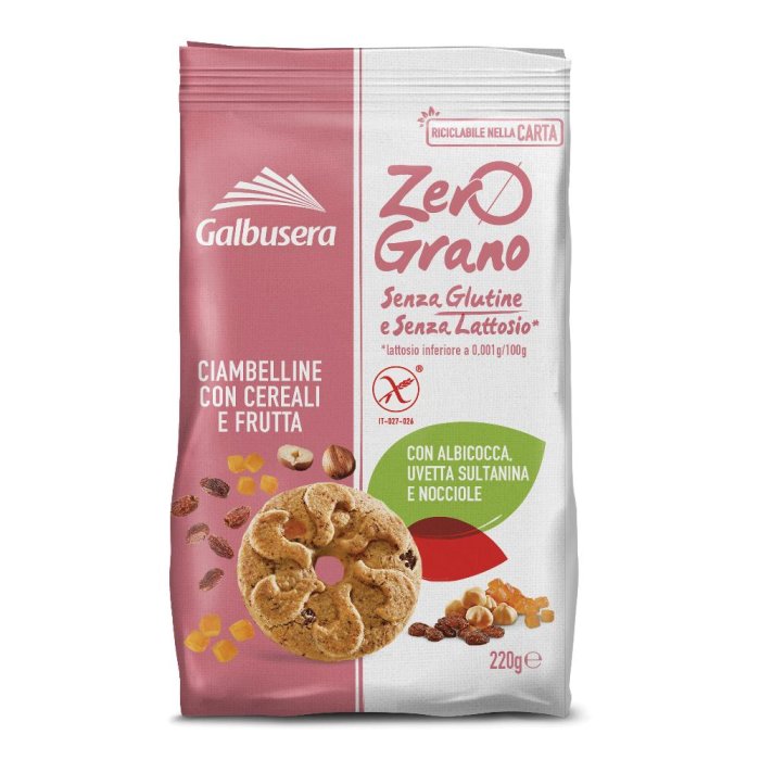 Galbusera Zerograno Frollini Cereali Frutta 220 G