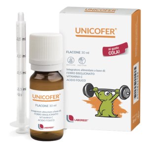 Unicofer Gocce 30 Millilitri Integratore di Ferro per Bambini e Adulti