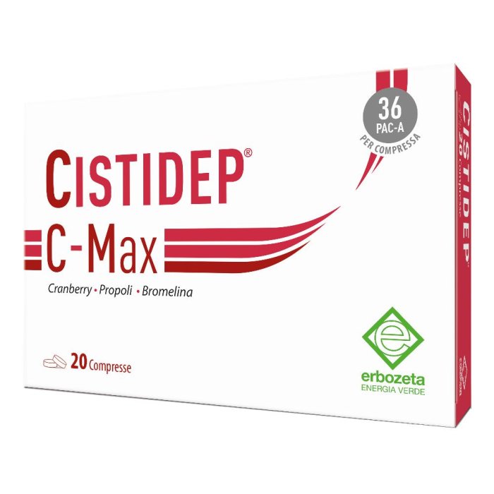 Cistidep C Max Integratore per Vie Urinarie e Cistiti Ricorrenti 20 Compresse