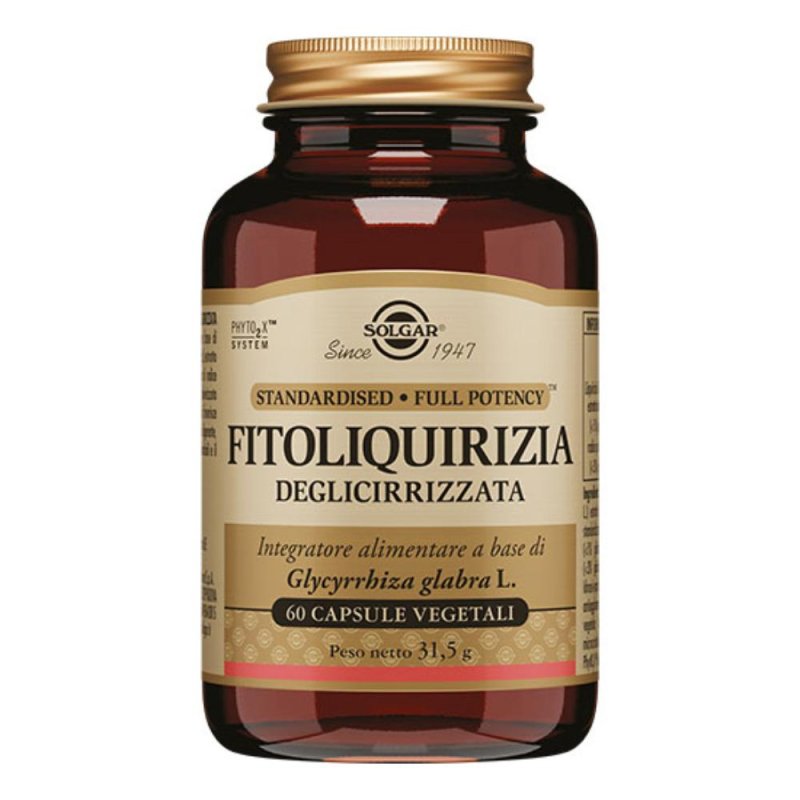  Solgar - Fitoliquirizia Deglicirizzata Confezione 60 Capsule