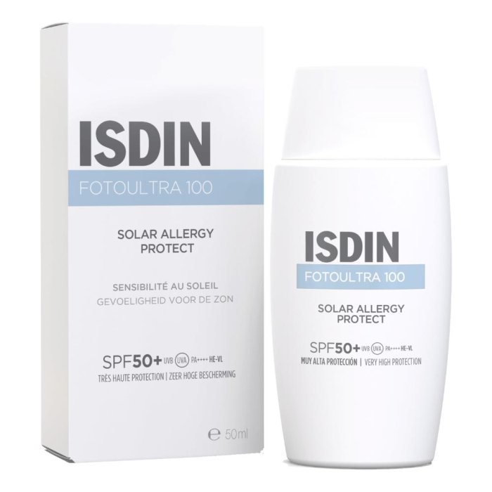 Isdin Fotoultra 100 Solar Allergy crema solare viso protezione molto alta SPF 50+