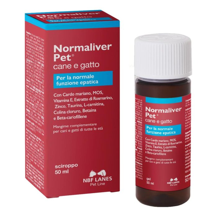 Normaliver Pet 50 g Integratore per Fegato di Cani e Gatti, Sostegno della Funzione Epatica, Spedizione Prime