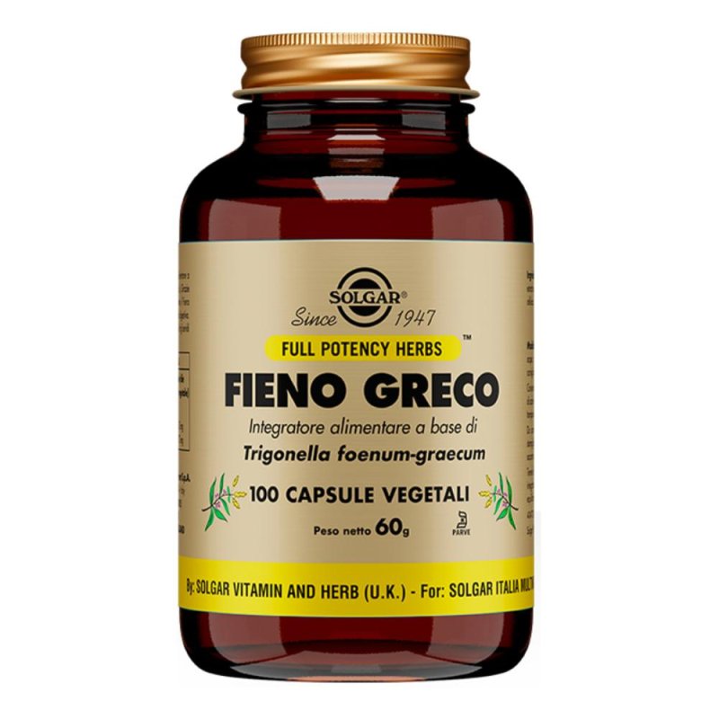  Solgar Fieno Greco 100 Capsule Vegetali