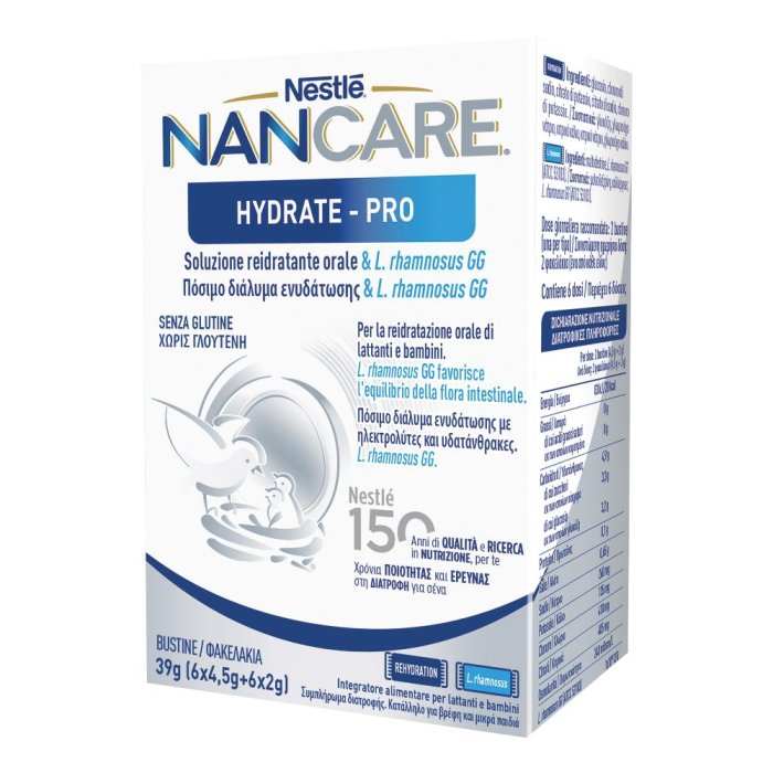 NANCARE HYDRATE PRO 12 Bustine Integratore Per Reidratazione Orale Neonati E Bambini
