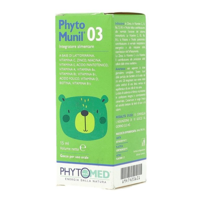  Phytomunil 03 Gocce Integratore per le Difese Immunitarie dei Bambini 15 ml