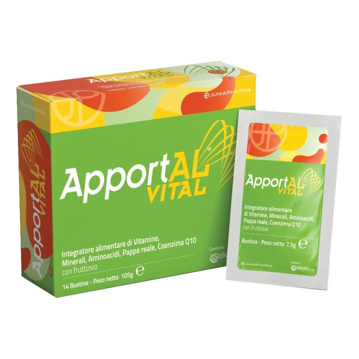 Apportal Vital 14 Bustine Integratore Multivitaminico e Minerale per Energia, Stanchezza e Affaticamento