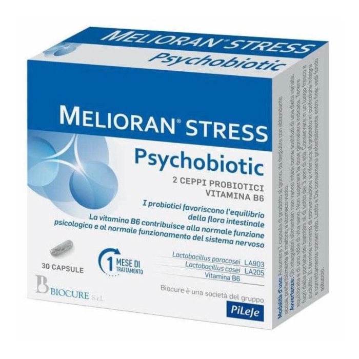 Melioran Stress psychobiotic integratore probiotici e vitamina B6 30 capsule