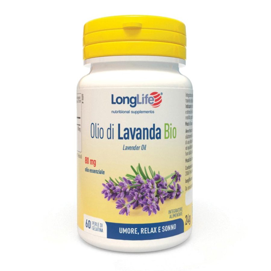 LongLife Olio Lavanda Bio 60 Perle Softgel Integratore Naturale Rilassante