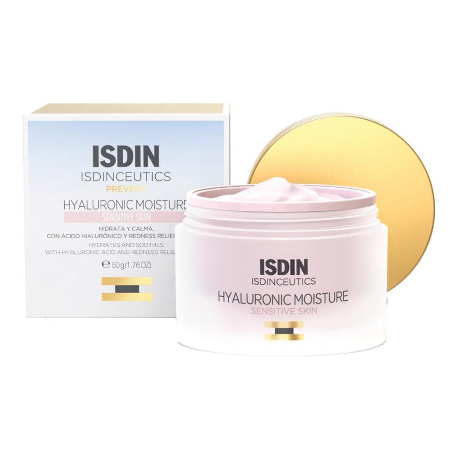 ISDIN Isdinceutics Hyaluronic - Moisture Sensitive Crema Idratante per Pelle Sensibile 50 ml