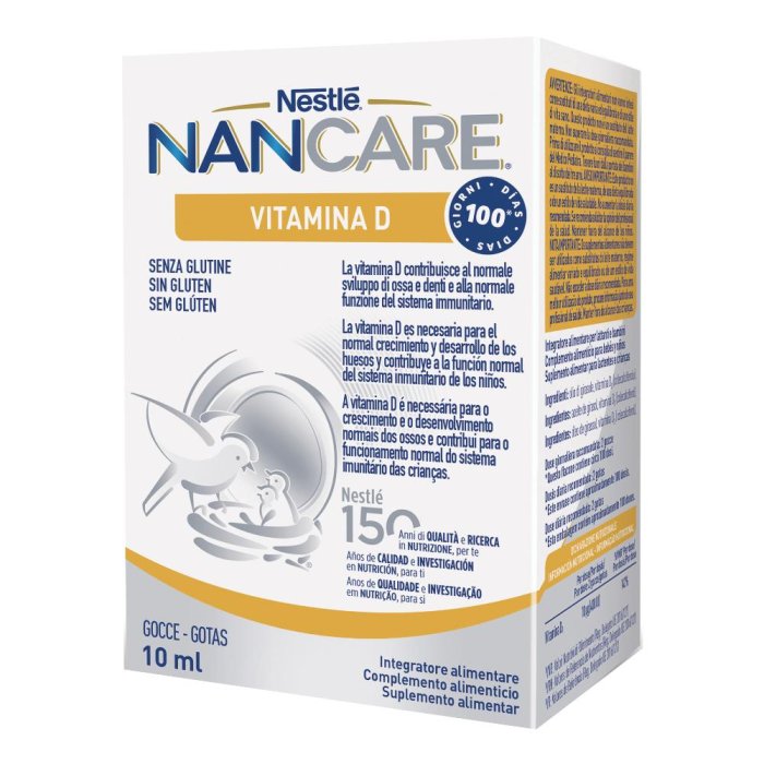 Nestlé Nancare Vitamina D Integratore Pediatrico Per Lattanti E Bambini Dalla Nascita Flacone 10ml
