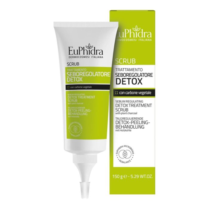 Euphidra Scrub Seboregolatore Detox con Carbone Vegetale 150g