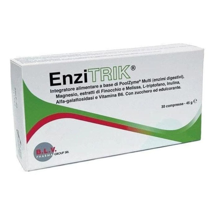 Enzitrik Integratore Digestivo 30 Compresse Rivestite – Supporto Enzimatico per la Digestione