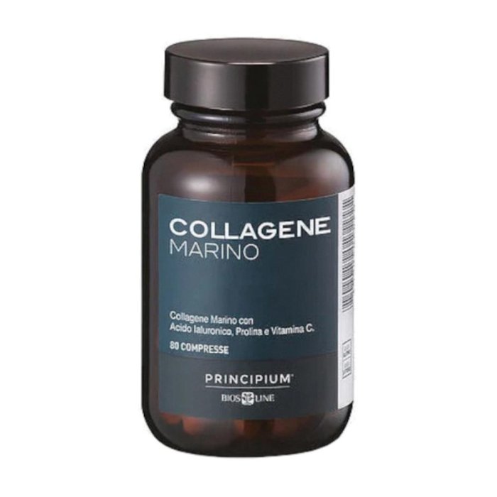 Principium Collagene Marino 80 compresse - integratore di collagene marino e vitamina C