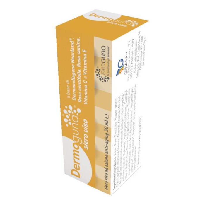 Dermoguna Siero Viso 30 ml – Siero Idratante e Lenitivo Antiage per la Pelle del Viso Sensibile