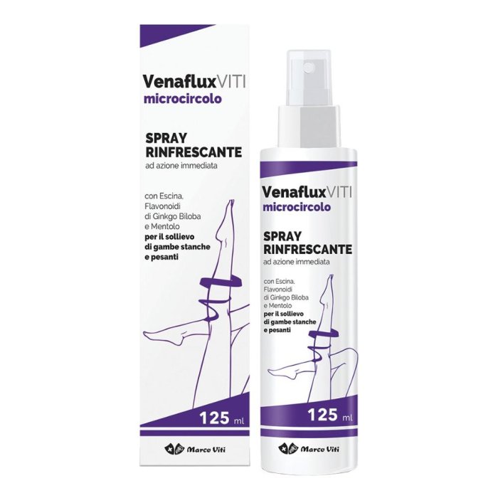 Venaflux Spray 125 millilitri Sollievo per Gambe Pesanti e Cattiva Circolazione