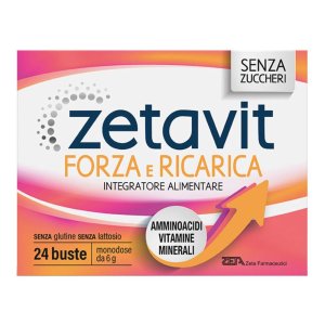 Zetavit Forza Ricarica 24 bustine - integratore energetico con vitamine e sali minerali