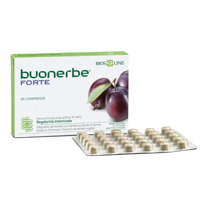 Buonerbe Forte 90 compresse - integratore con estratti vegetali per benessere intestinale