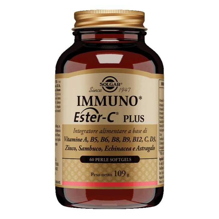 Solgar Immuno Ester C Plus Integratore di Vitamina C 60 Capsule Vegetali per Difese Immunitarie