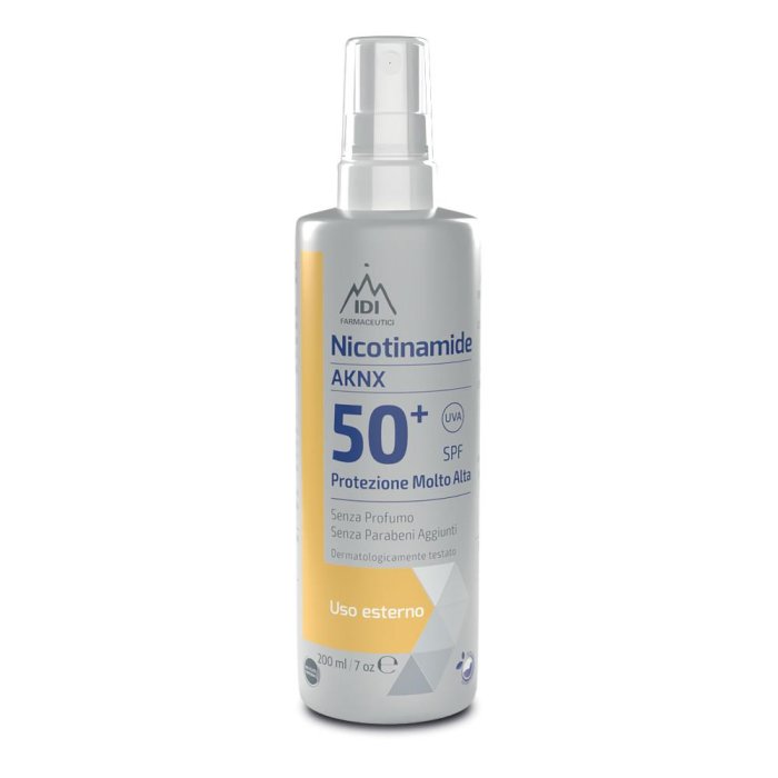 Idi Farmaceutici Nicotinamide - AKNX SPF50+ Protezione Solare Molto Alta 200 ml
