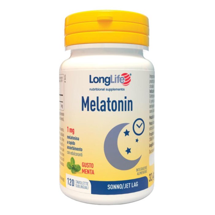 Longlife Melaton Mg Men 120 tavolette 1 mg - integratore di melatonina e magnesio