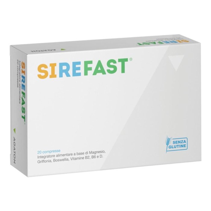 Sirefast integratore alimentare 20 compresse - Magnesio, Griffonia, Boswellia e Vitamine per il benessere mentale e fisico