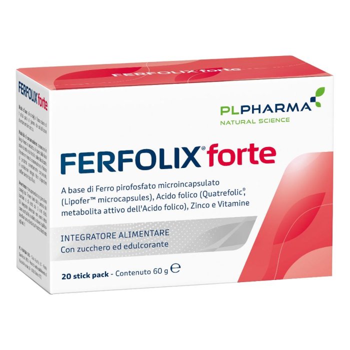 Ferfolix Forte 20 bustine - integratore di ferro e acido folico