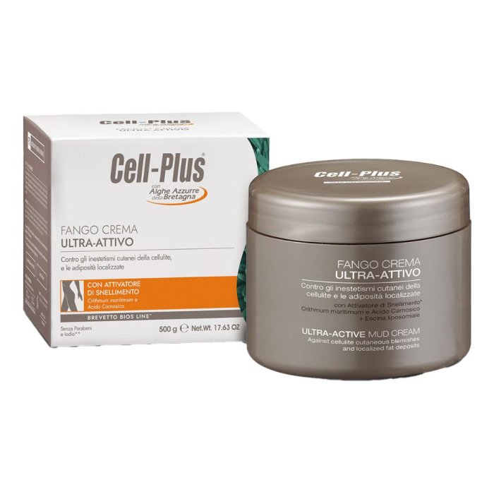 CellPlus Fango Ultrattivo Anticellulite Rimodellante Corpo 500 Grammi Trattamento Intensivo Drenante e Tonificante