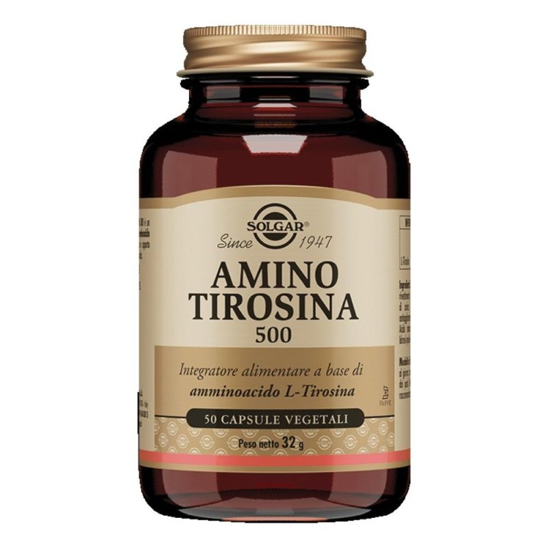  Solgar Amino Tirosina 500 50 Capsule Vegetali