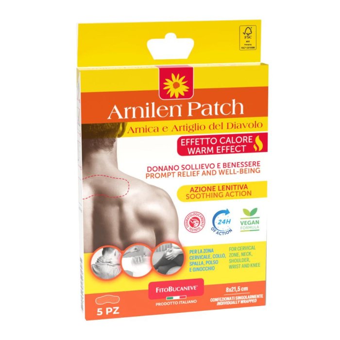 Arnilen patch effetto calore 5 pezzi - cerotti riscaldanti per dolori muscolari