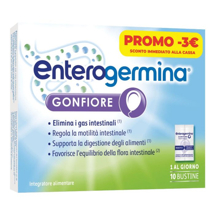 Enterogermina gonfiore integratore alimentare 10 bustine da 4 g