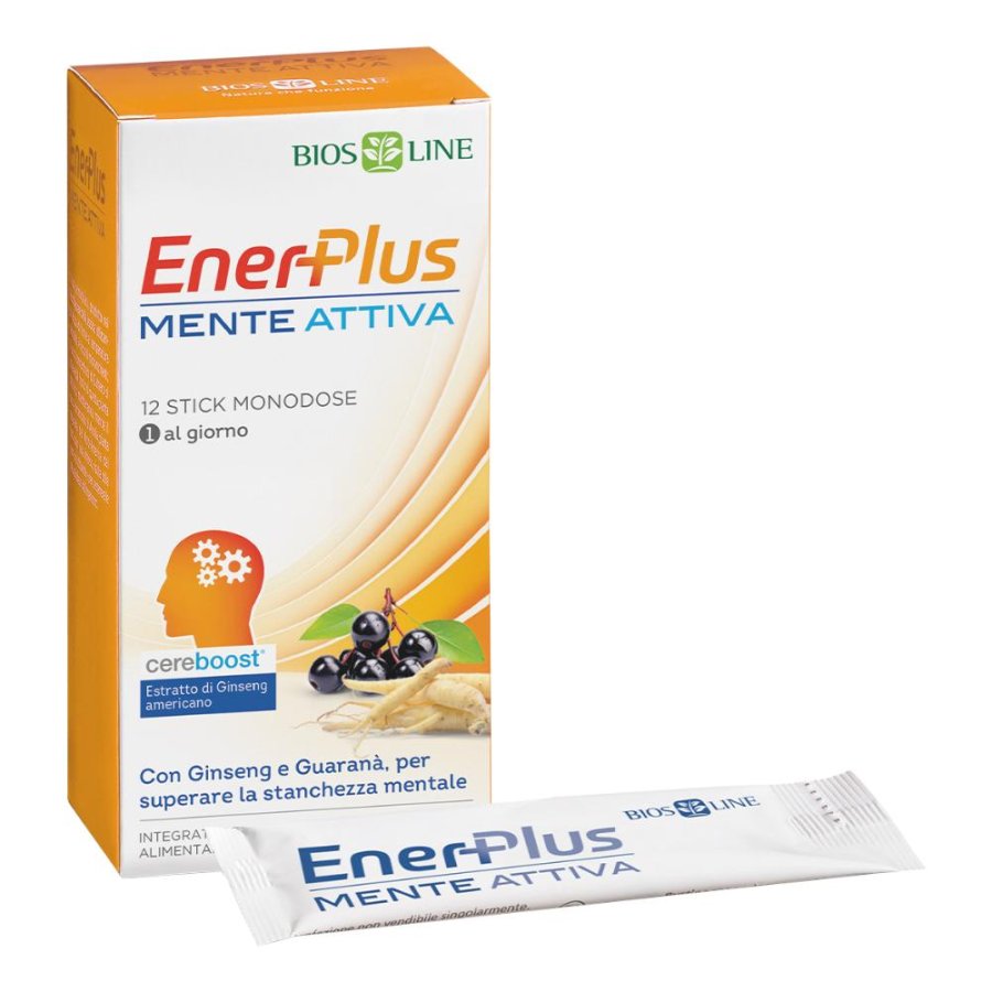 Enerplus Mente Attiva 12 stick - integratore per memoria e concentrazione Enerplus Mente Attiva 12 stick - integratore per memoria e concentrazione