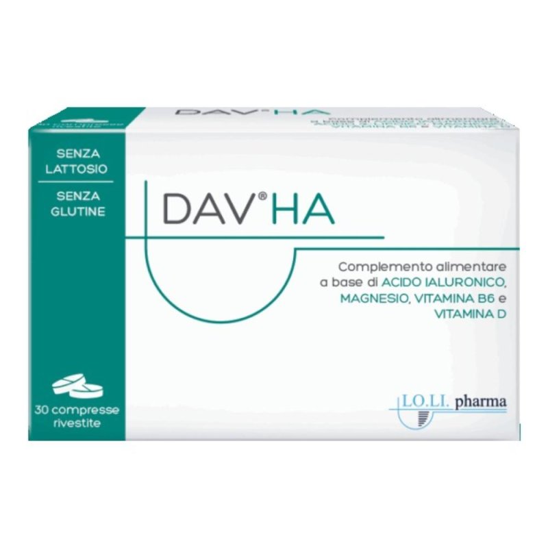 Dav HA integratore alimentare 30 compresse – acido ialuronico, magnesio, vitamina D e B6